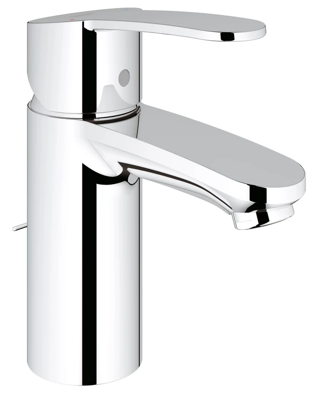 GROHE Eurostyle Cosmopolitan Single-Lever Basin Mixer Water-Saving S-Size Chrome Washbasin Tap with Retractable Chain 3355720E