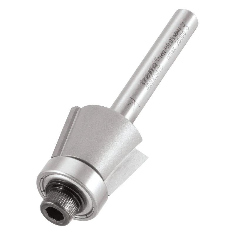 Trend Professional Bevel Trim Cutter, 20mm Diameter, 14mm Length, 80-Degree, 1/4 Inch Shank, Tungsten Carbide Tipped, 46/3X1/4TC