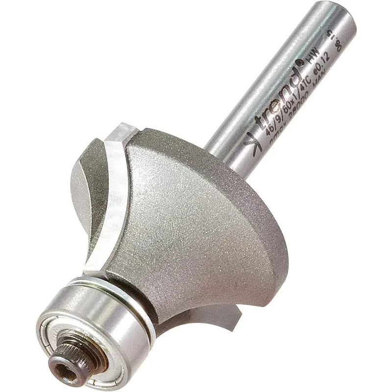 Trend Professional Bearing Guided Window Board Cutter, 16mm Radius, 1/4 Inch Shank, 30mm Cut Diameter & 16mm Cut Length, Two Bearings, Tungsten Carbide Tipped, 46/9/60X1/4TC