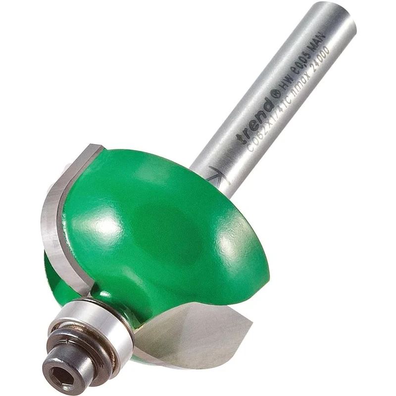 Trend CraftPro Cavetto Router Cutter Bit, 1/4 Inch Shank, 9.5mm Radius and 28.5mm Cut Diameter, Tungsten Carbide Tipped, C062X1/4TC