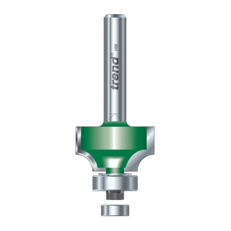 Trend CraftPro C075X8MMTC Ball Bearing Rounding Router Bit 8mm Shank 4.8mm Radius 12.7mm Cutting Length Carbide Tipped