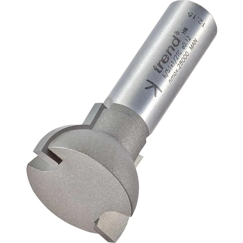 Trend Professional Glazing Bar Scribe Router Cutter Bit, 1/2 Inch Shank, 28.5mm Cut Diameter & 20mm Cut Length, 17mm Radius, Tungsten Carbide Tipped, 6/51X1/2TC