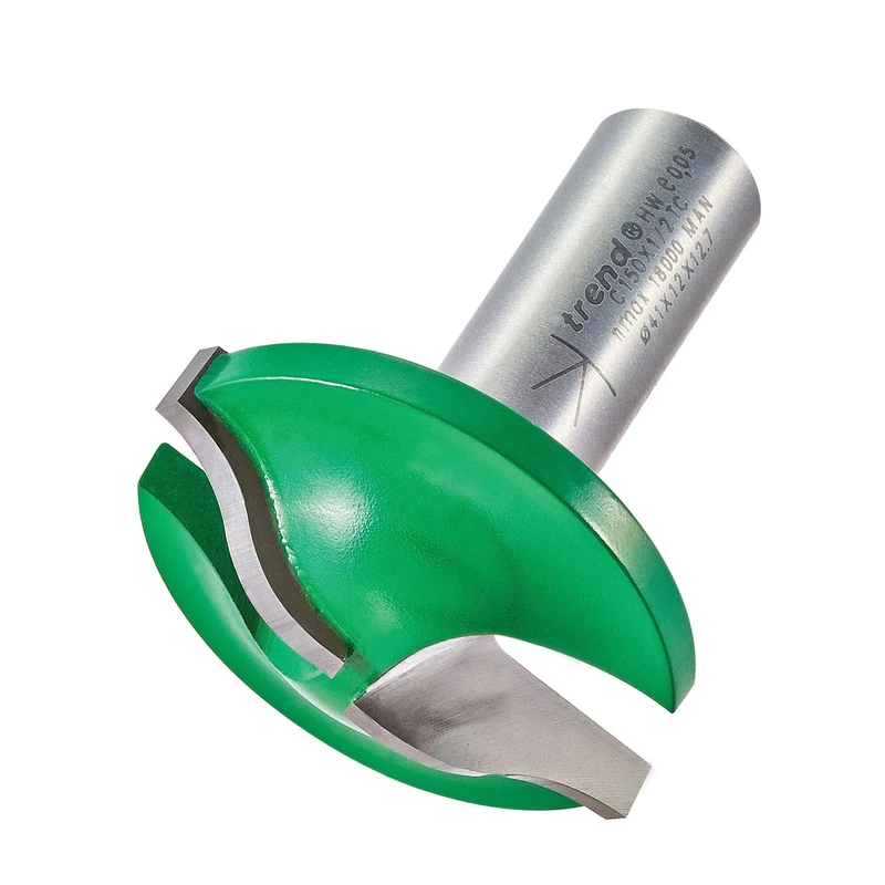 Trend CraftPro Panel Raiser Router Cutter Bit, 1/2 Inch Shank, 12mm Radius and 41mm Cut Diameter, Tungsten Carbide Tipped, C150X1/2TC, Silver