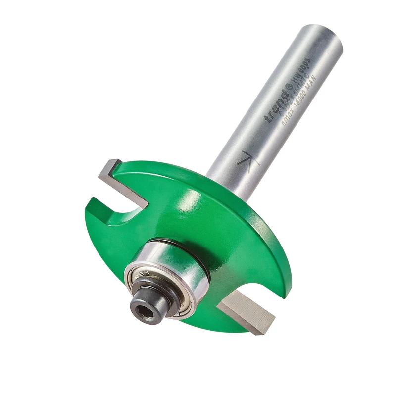 Trend CraftPro Bearing Guided Biscuit Jointer Router Cutter Bit, 8mm Shank, 4mm Cut Length For Biscuit Sizes 0, 10, 20, Tungsten Carbide Tipped, C152X8MMTC