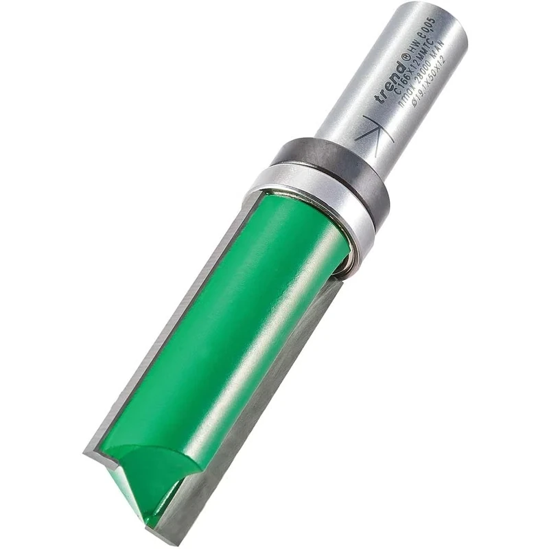 Trend CraftPro Guided Profiler Router Cutter Bit, 12mm Shank, 19.1mm Cut Diameter & 50mm Cut Length, Tungsten Carbide Tipped, C166X12MMTC