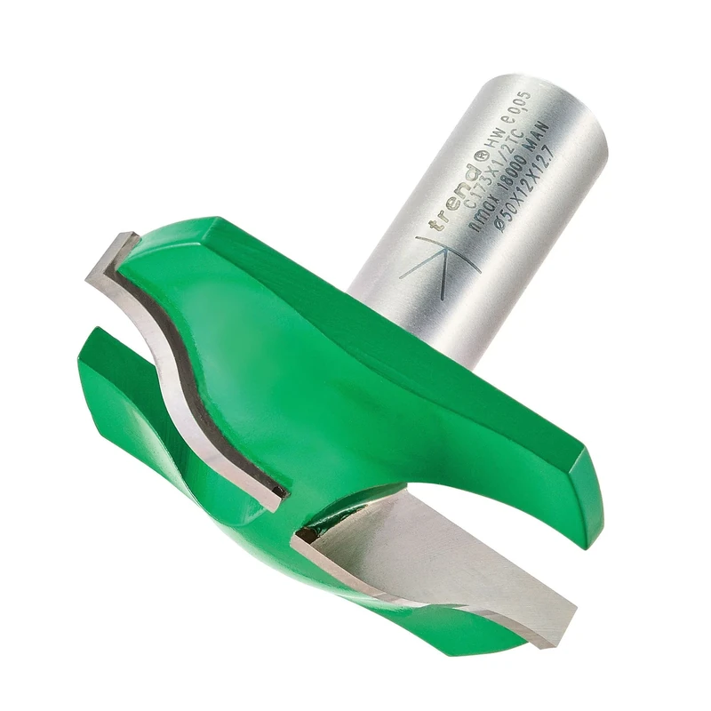 Trend CraftPro Large Panel Raiser Router Cutter Bit, 1/2 Inch Shank, 12mm Radius and 12mm Cut Diameter, Tungsten Carbide Tipped, C173X1/2TC