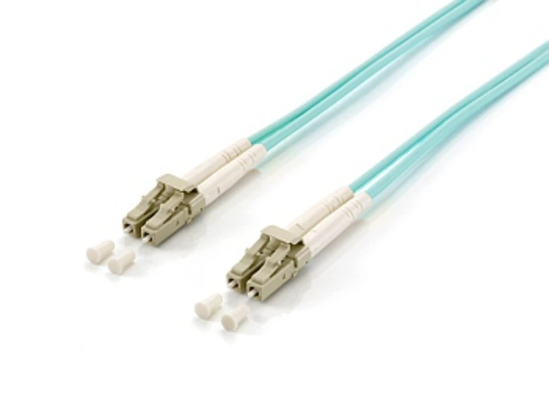Equip Fiber Optic Patch Cable LC->LC 50/125mμ 10.00m Multimode Duplex Turquoise Polybag