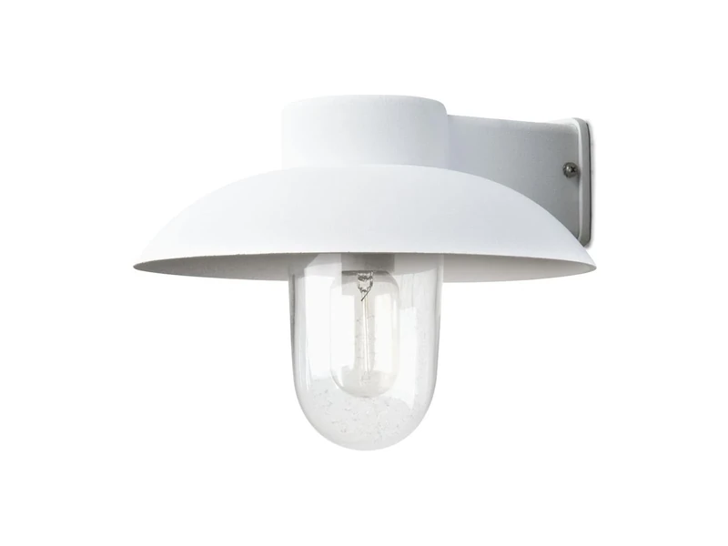 Konstsmide 415-250 Globe/Aluminium Handmade Mani Down Outdoor 1 x 60 W E27 Max Wall Lamp/IP44/Matt White Outside Light, 21.0 cm*31.0 cm*29.0 cm