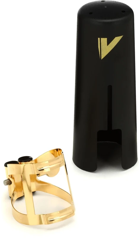Vandoren LC58DP Tenor Saxophone M/O Ligature with Plastic Cap, Gold