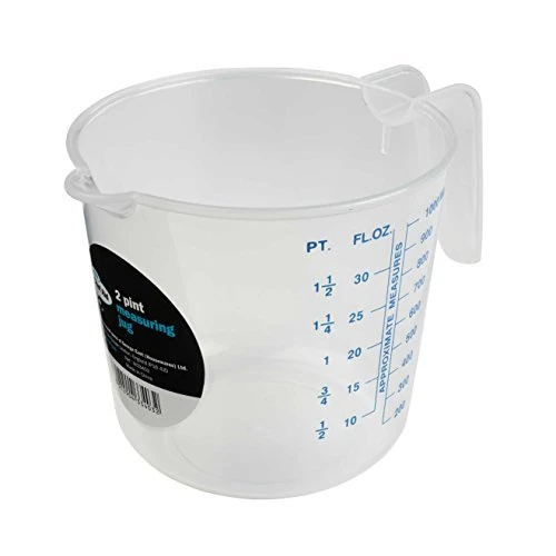Chef Aid 1 Litre Plastic Measuring Jug, BPA-Free, Dishwasher Safe, Transparent Liquid Measuring Cup with Easy-Read Markings, Ideal for Cooking, Baking, and Food Preparation
