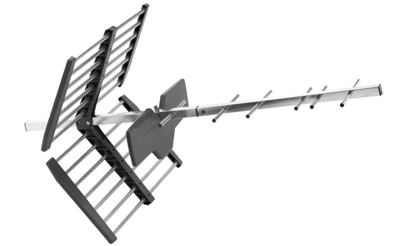 One For All Outdoor Digital TV HDTV Aerial - Receives Freeview and Analogue TV Signals within a range of 30 miles - Full HD Ready and 4K Ultra HD compatible – 100% Water proof – UHF – SV9453, Silver