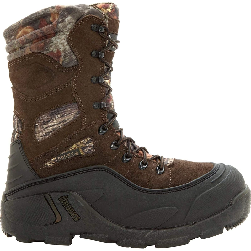 ROCKY Blizzard Stalker Waterproof 1200G Insulated Boot, Brown Mossy Oak Breakup, 13 - Image 1