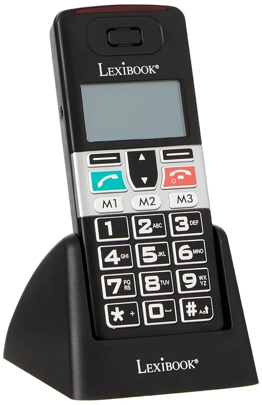 LEXIBOOK, Elderly Mobile, Torch light, notepad at the back of the handset, loud speakerphone, Black, MP100 - Image 1