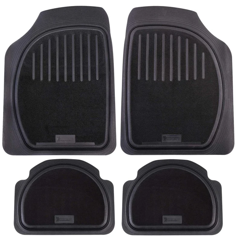 MICHELIN 009073 Tappeti Gomma/Moquette, Set 4 pezzi