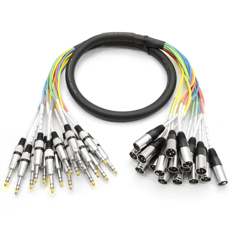 Seismic Audio - SAXT-16x5M - 16 Channel 5' XLR Male to 1/4" TRS Snake Cable