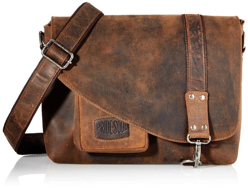 Pride and Soul - 47144 MRS NOEL - vintage shoulder bag, genuine leather, brown - Image 1
