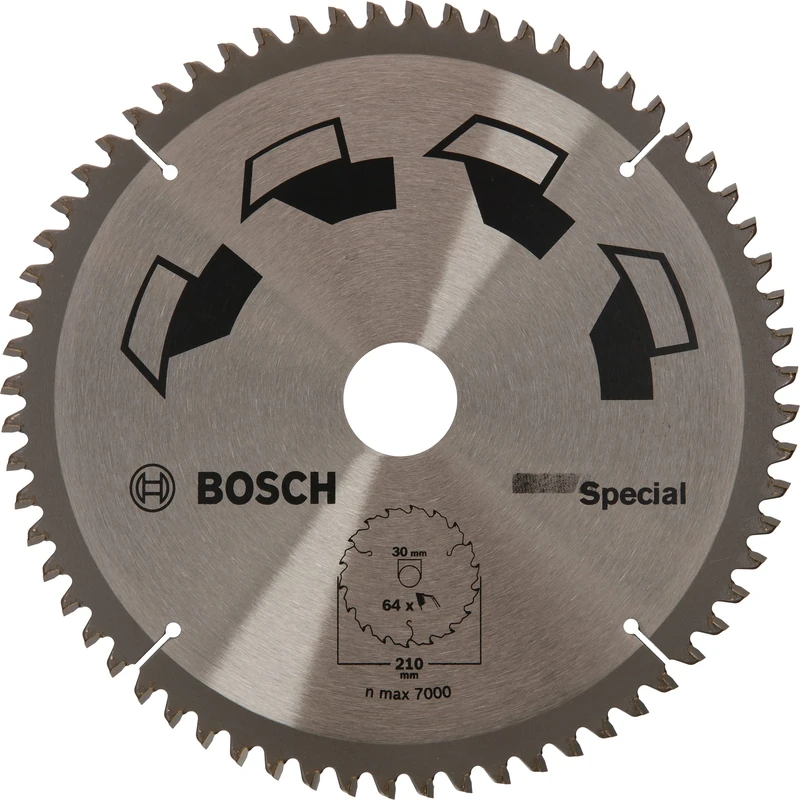 Bosch 1x Circular Saw Blade Special (for Wood, Non-Ferrous Metals, Plastic, Ø 210 x 2.5/1.8 x 30 mm, 64 Teeth, FT , Accessories for Circular Saws)