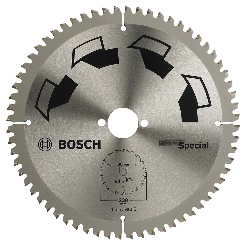 Bosch 1x Circular Saw Blade Special (for Wood, Non-Ferrous Metals, Plastic, Ø 230 x 2.5/1.8 x 30 mm, 64 Teeth, FT , Accessories for Circular Saws)