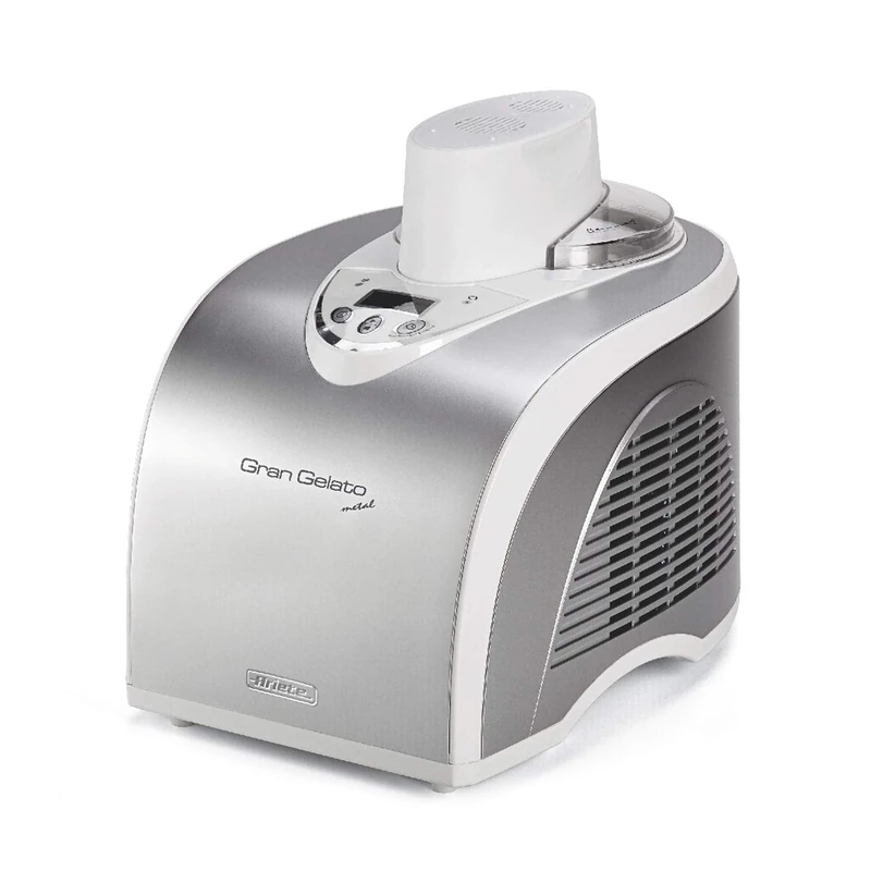 Ariete 693 Ice Cream Maker with LCD Display Gran Gelato metal-693, 135 W, Silver