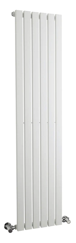 Hudson Reed HLW41 Sloane | Modern Bathroom Vertical Designer Single Panel Radiator, 1500mmx 354mm, Satin White