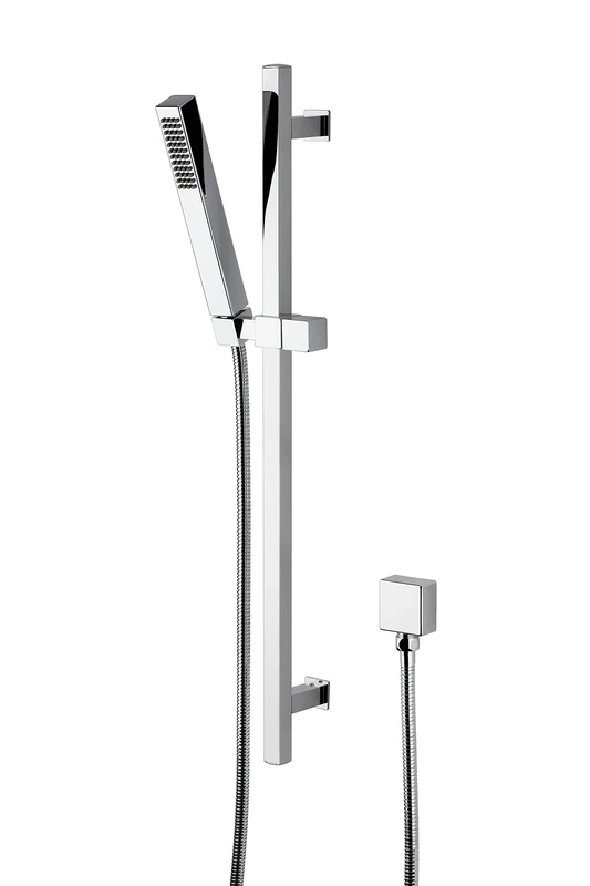 Hudson Reed A3181 Kubix ǀ Modern Bathroom Square Slide Rail Kit, 684mm x 118mm, Chrome