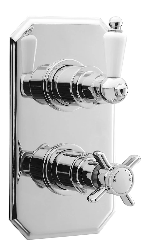 Ultra A3033 Edwardian Thermo Twin Concealed Valve - Chrome