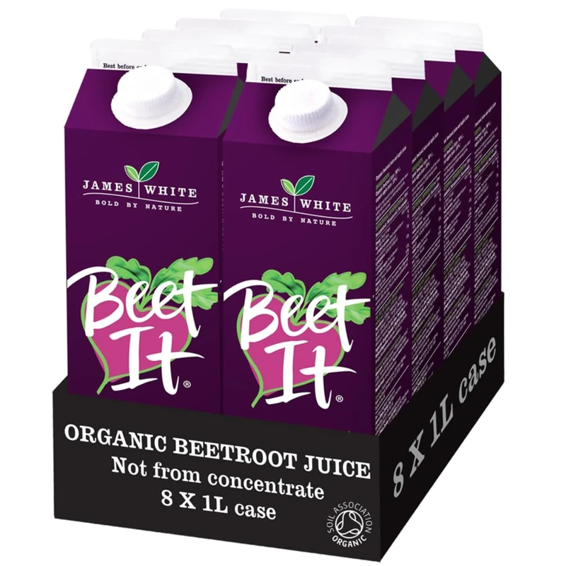 Beet It Organic Beetroot Juice (1 Litre x 8) Picked and Pressed