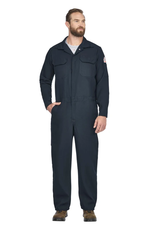 Bulwark Men's Flame Resistant 4.5 oz Nomex IIIA Premium Coverall, Navy, 42