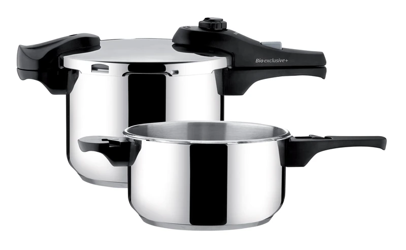 Tescoma Bio Exclusive Plus Duo 4 Litre and 6 Litre Pressure Cooker Set