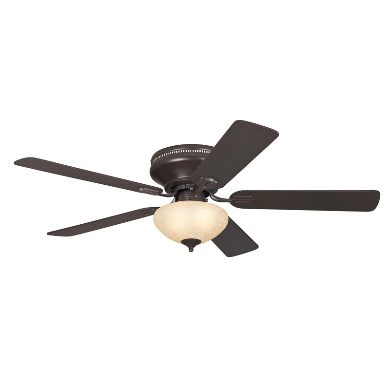 Westinghouse Lighting 72154 Everett One-Light 132 cm Five-Blade Ceiling Fan, Espresso Finish with Scavo Glass Bowl