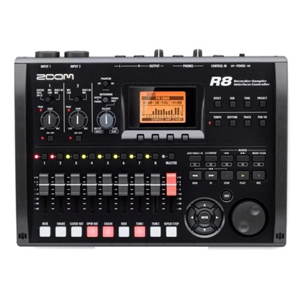 Zoom R8 8-Track SD Card Recorder Interface and Controller