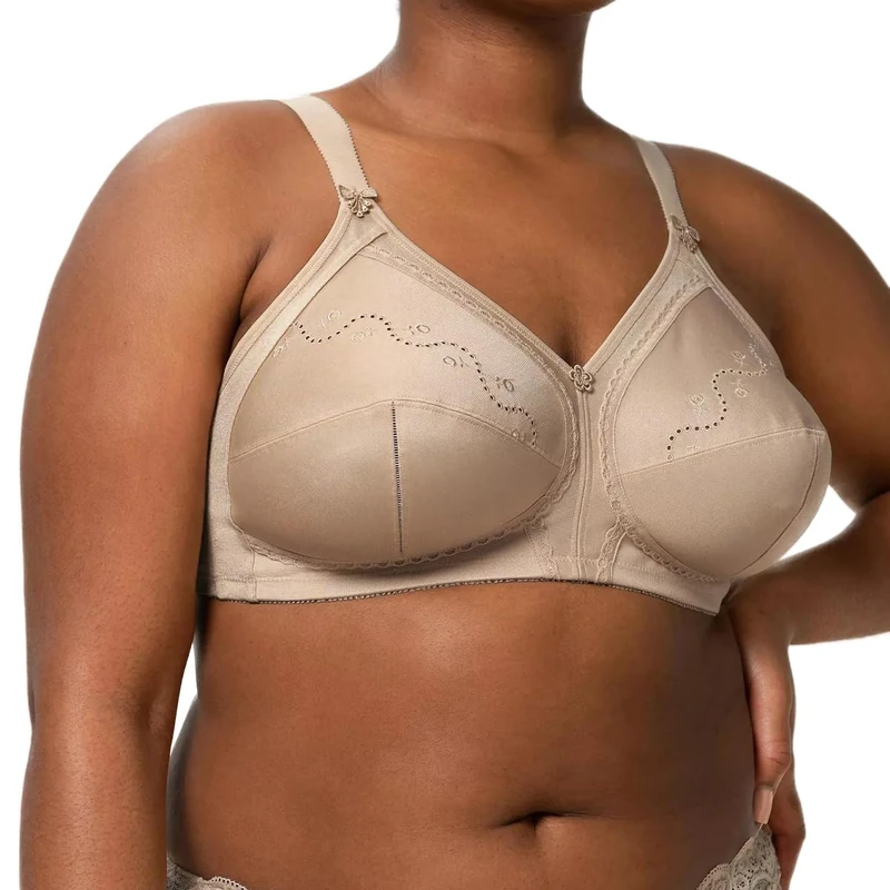 Triumph Women's Doreen + Cotton 01 N, Non-Wired Bra, Skin