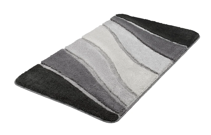 Meusch Bath mat, Acrylic, Slate, 70 x 120 cm