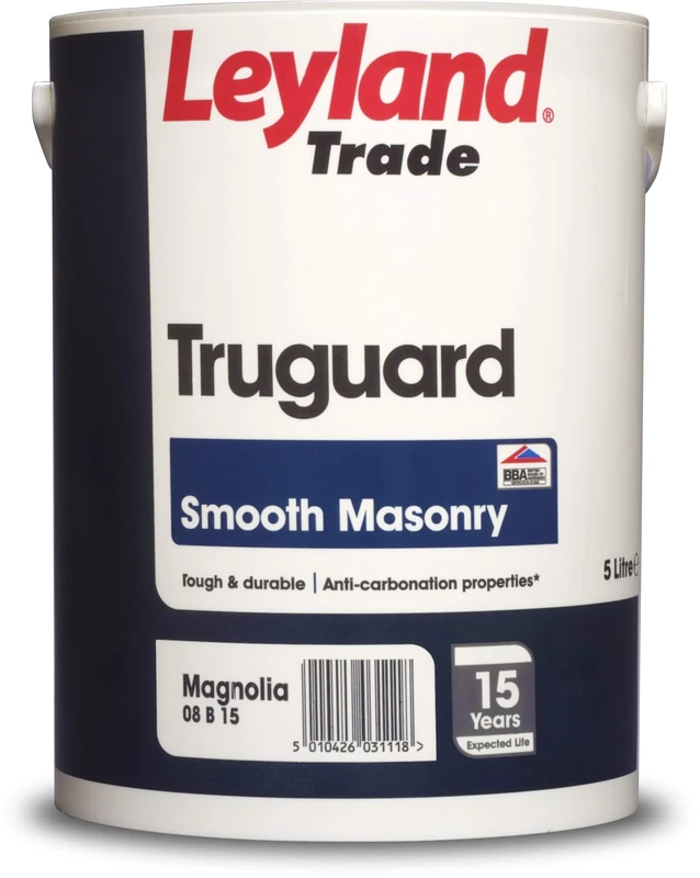 Leyland Trade Truguard Smooth Masonry Paint - Magnolia 5L