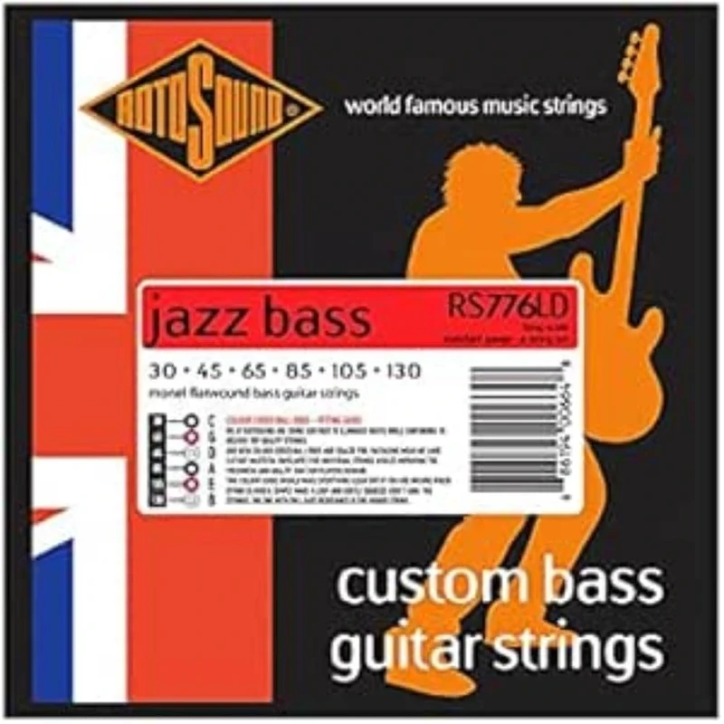 Rotosound Strings for Electric Bass JAZZ 77 MONEL FLATWOUND 6-string RS776LD FLATW Hybrid 30-130 - Image 1