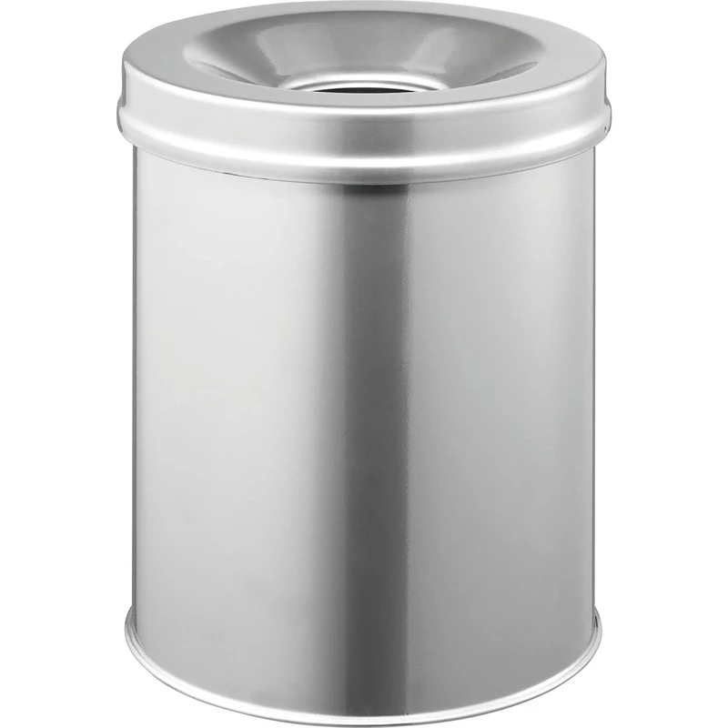 Durable Waste Bin Fire Safe 15 Litre Silver Ref 330523 Each