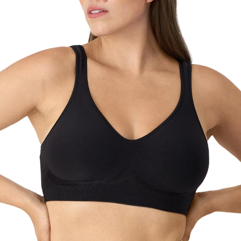 Bali Comfort Revolution Wireless Bra, Full-Coverage Wirefree Bra, Wireless Everyday Bra with Cool Comfort Fabric, Black, 38D
