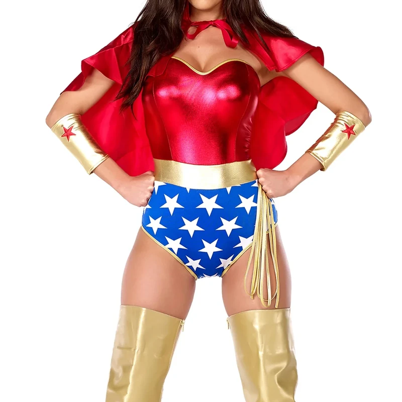 Forplay Womens Wonder Seductress Superhero Fancy dress costume Medium/Large