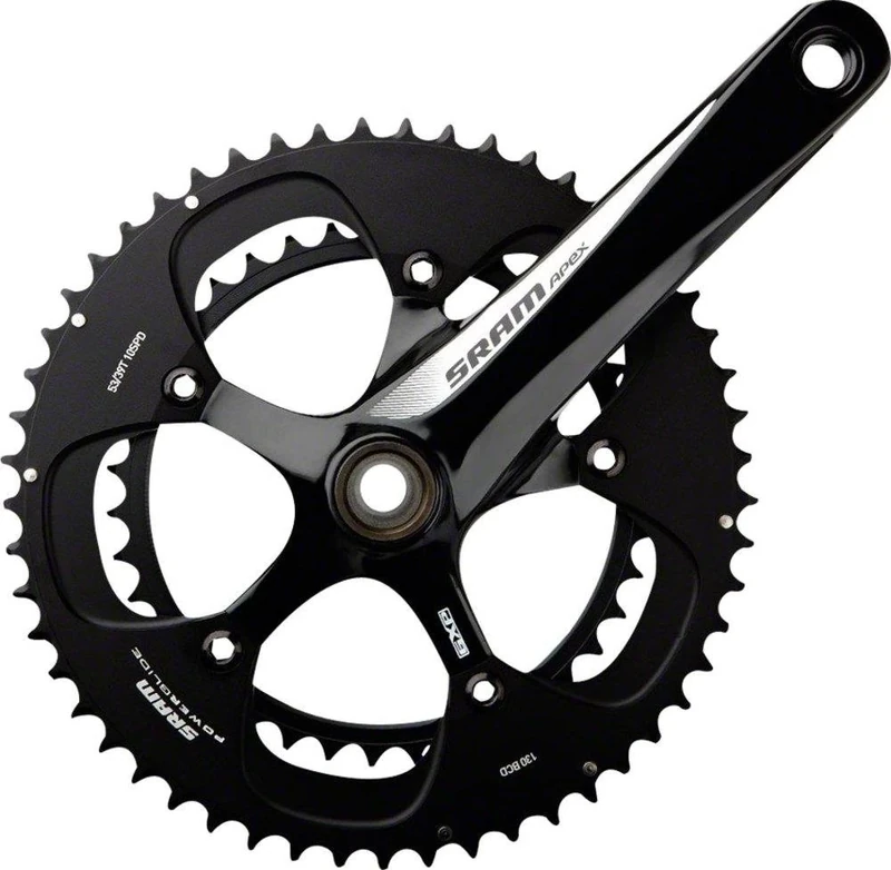 Sram Ape Chainset 50-34T Including GXP BB - 172.5 mm, Black/White