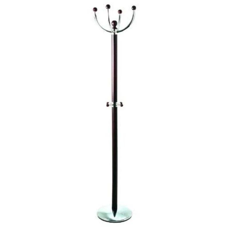 HAKU Möbel Hall-Tree Chrome, Tobacco, Metal - Size: H 175 cm X Ø 35 cm, Style: Contemporary