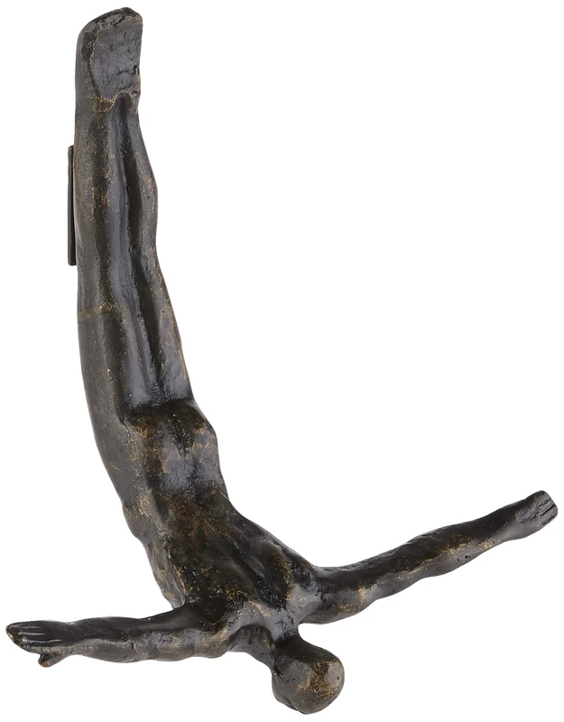Global Views Wall Diver-Bronze, 4.00" x 10.25" - Image 1