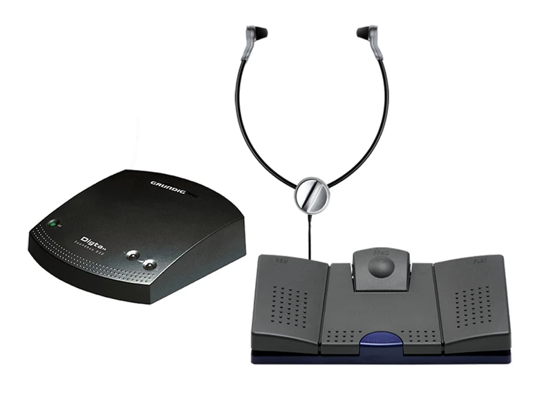 Digta Transcription Premium Kit 568 (KDC5672-12), Soundbox 830, Headphones and Foot Switch with Dictation Software