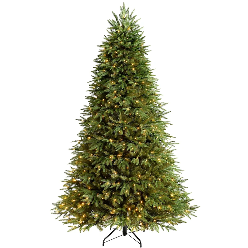 WeRChristmas Pre-Lit the Royal Fir Multi-Function Christmas Tree with 800-LED Lights - 8 feet/2.4 m, Green
