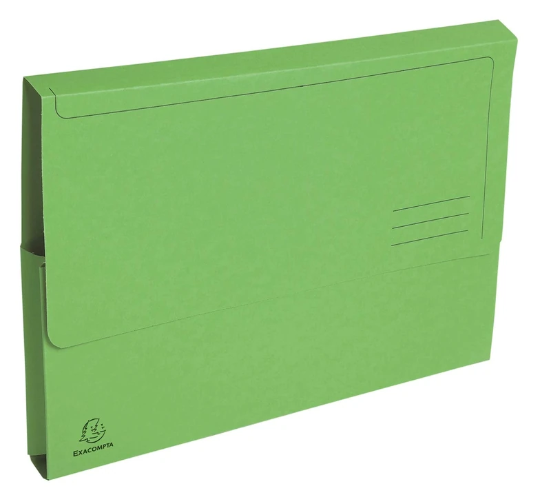 Exacompta - Ref 47673E - Forever Collection - Document Wallets (Pack of 50) - 240 x 320mm in Size, Suitable for A4 Documents, 290gsm Premium Pressboard - Green