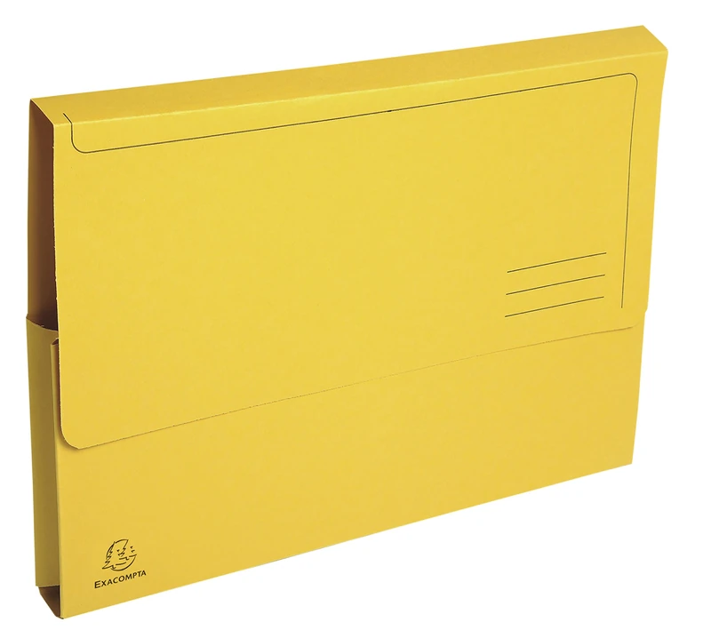 Exacompta - Ref 47679E - Forever Collection - Document Wallets (Pack of 50) - 240 x 320mm in Size, Suitable for A4 Documents, 290gsm Premium Pressboard - Yellow