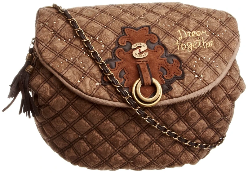Desigual Women's Karyn Puffy Casual Clutch Handbag Brown - Image 1