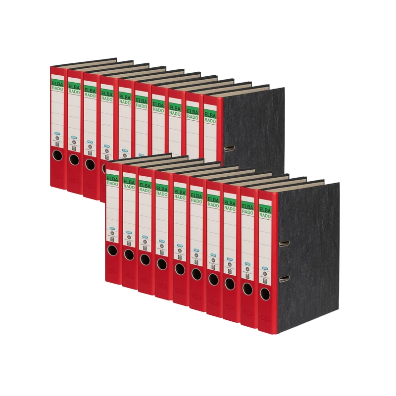 Elba Rado Ring Binder/Folder, Clouded Marble red