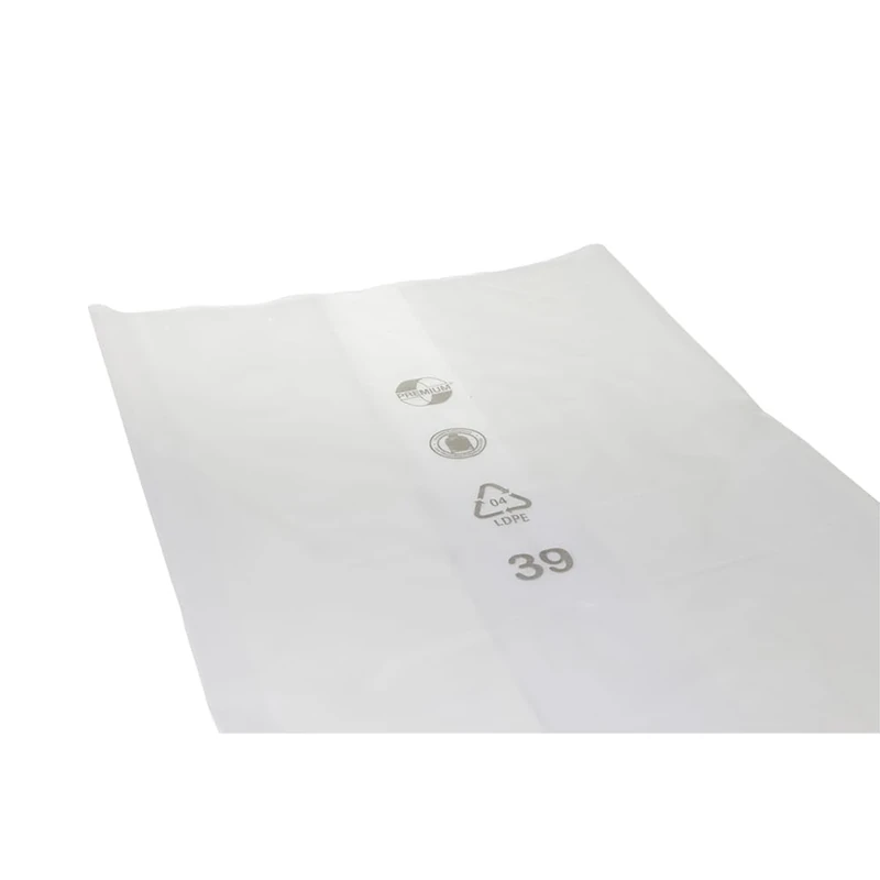 DEISS PREMIUM Large Bin Bags 500 L Transparent Pack of 70