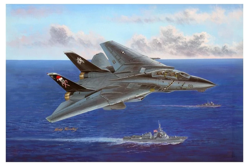 Hobbyboss 1:48 Scale F-14B Tomcat Model Kit (Grey)