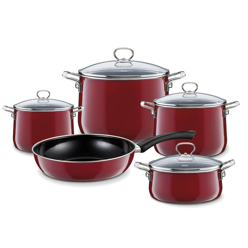 Riess Nouvelle - Top 3000 Rosso Set of Dishes 5 Pieces Maroon